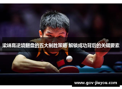 梁靖崑逆境翻盘的五大制胜策略 解锁成功背后的关键要素