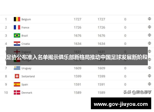 足协公布准入名单揭示俱乐部新格局推动中国足球发展新阶段