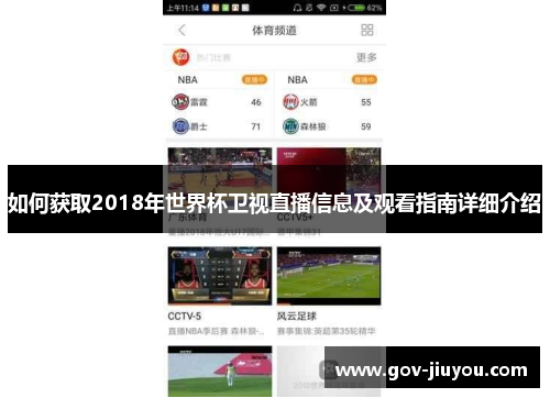 如何获取2018年世界杯卫视直播信息及观看指南详细介绍